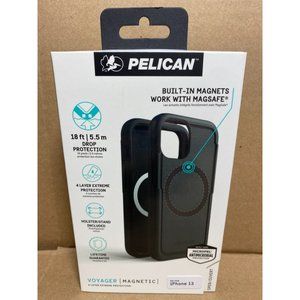 Pelican Voyager Magnetic iPhone 13 Case Black Built-In Magnets Work With Magsafe